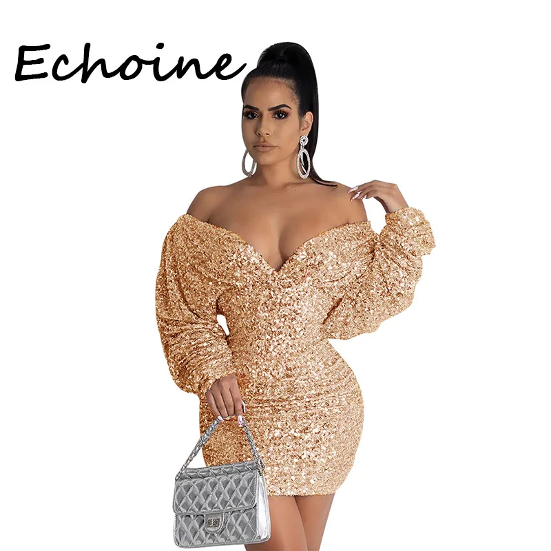 Sexy платье с v образным вырезом буффами на рукавах мини платья женские вечерние