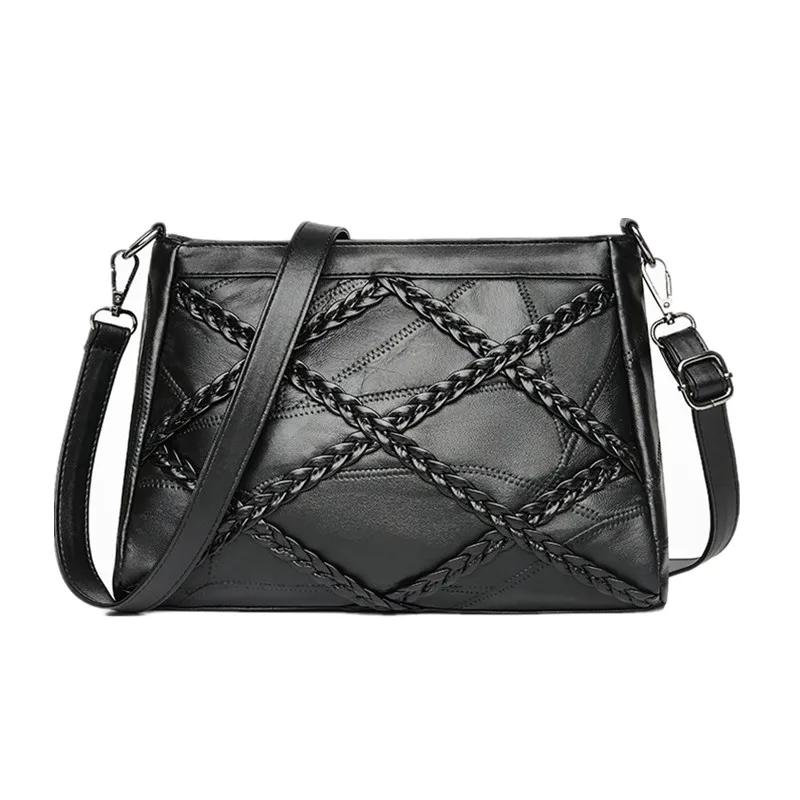 100% Lambskin Women's Bag 2020 New Korean Large Capacity Messenger Printing Fashion Shoulder | Багаж и сумки