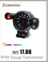 RPM Тахометр высокое Скорость шаговый двигатель 80 мм 7 цветов для детей 0 об/мин 11000 метр с Предупреждение светильник и пик Предупреждение YC101357