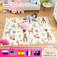 infant shining baby play mat xpe puzzle childrens mat thickened tapete infantil baby room crawling pad folding mat baby carpet