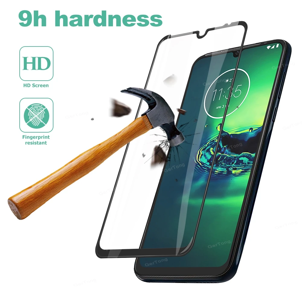 9H полное покрытие закаленное стекло для Moto G8 Play G7 Plus E6 One Макросъемка защита
