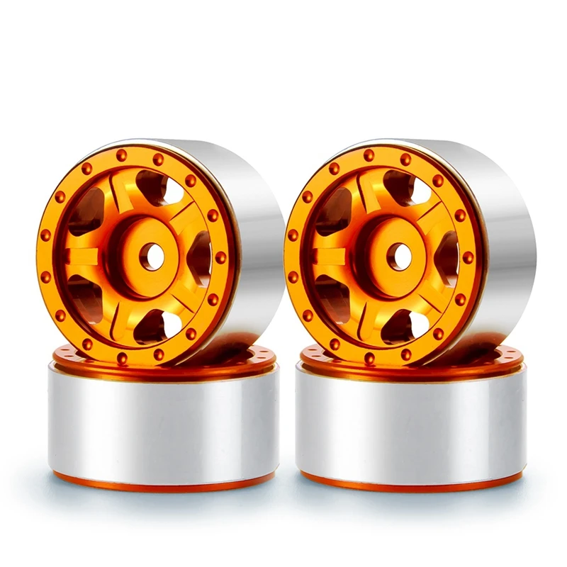 

4PCS 1.0 Beadlock CNC Micro-Crawler Wheel Rim Hub for 1/24 RC Crawler Car Axial SCX24 90081 AXI00001 Parts
