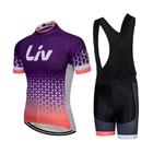 Бесплатная доставка, женская одежда с коротким рукавом для шоссейного велосипеда, шорты с нагрудником LIV 2022, комплект из Джерси для велоспорта, костюм для горного велосипеда, женский комплект одежды для велоспорта