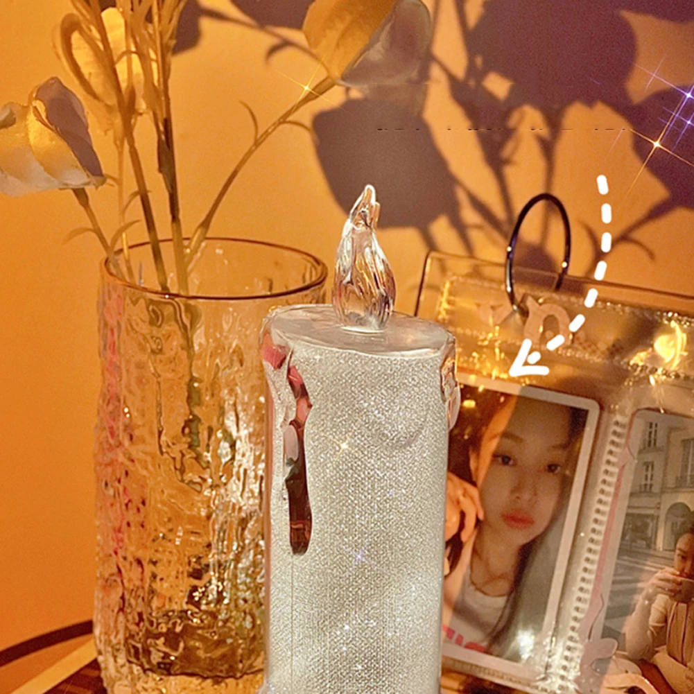 Светодиодный ные беспламенные Свечи работающие от батарейки имитация слез