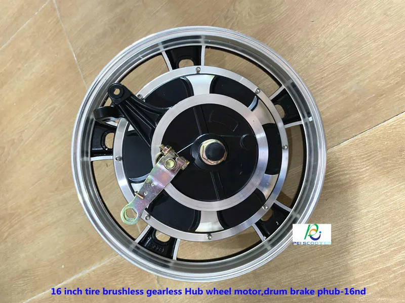 

16 inch tire scooter brushless gearless Hub wheel motor has drum brake phub-16nd