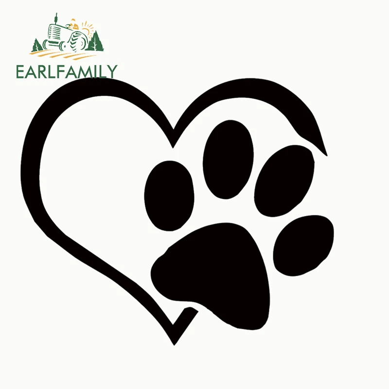 EARLFAMILY 50 см x 43 75 2x классическое сердечко "наклейка с изображением лапы для