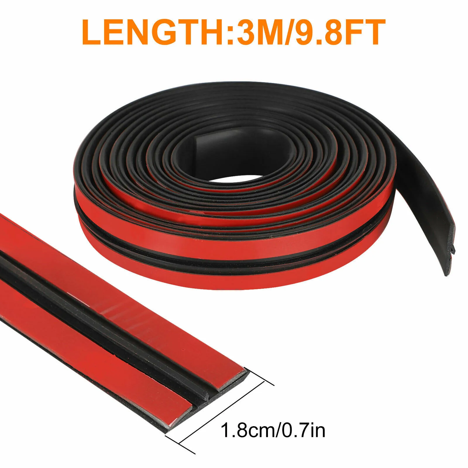 

Weatherstrip Window Seal Strip Windshield Waterproof Accessories Black