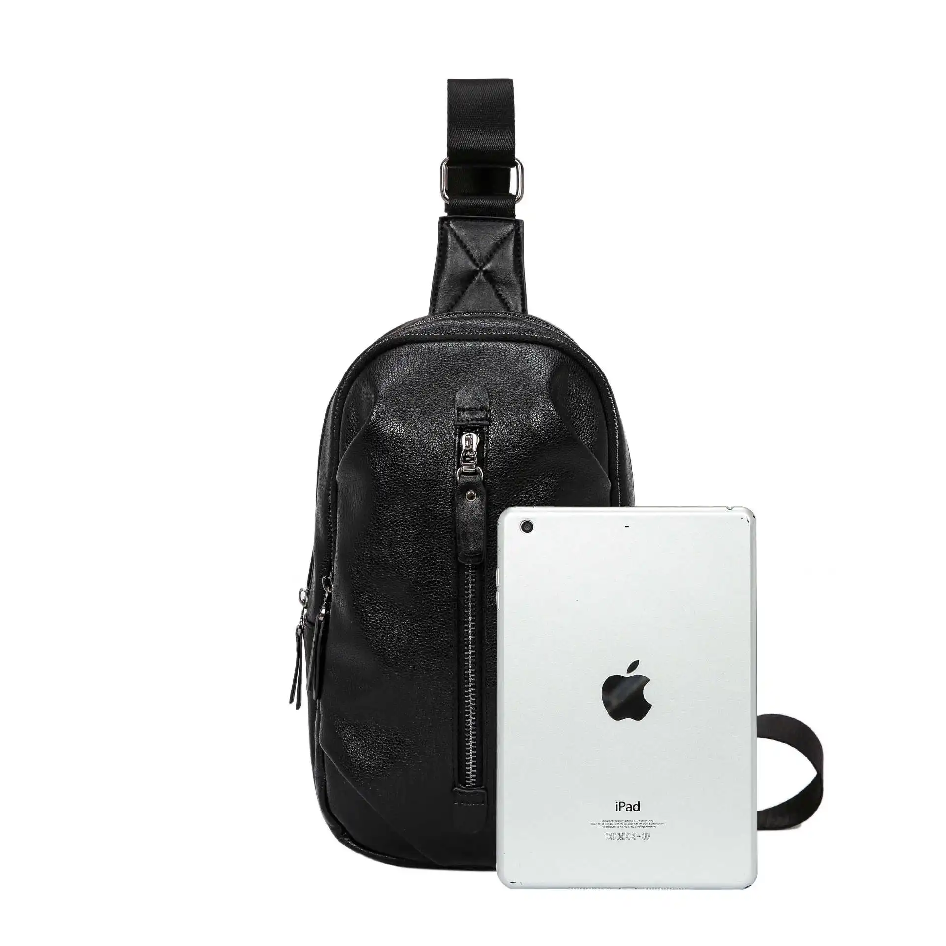 Корейская версия pu кожаный нагрудный мешок простая атмосфера рюкзаки для езды