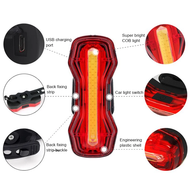 Фара велосипедная аккумуляторная с зарядкой от USB водонепроницаемая | Спорт и