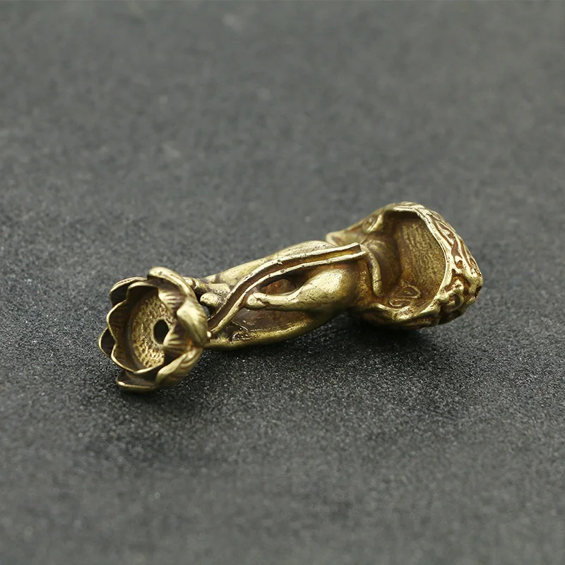 Медный орнамент для чайной церемонии в винтажном стиле медный Будда ручной виде