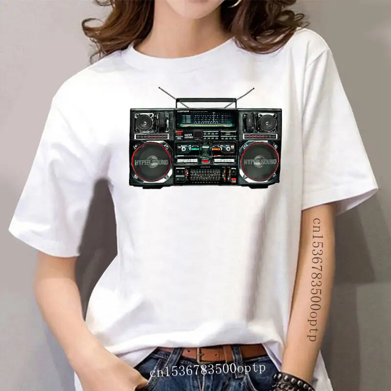 

Monkey Business 80's Boombox Retro Print Fitted T-Shirt