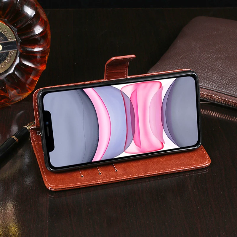 Для iPhone 11 чехол 6 1 ''кошелек Флип Бизнес кожаный для телефона Капа с