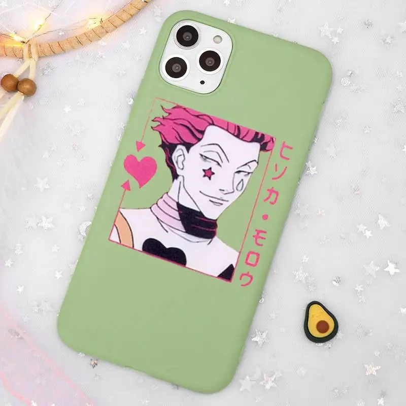 

Hunter X Hunter Killua Zoldyck Anime luxury Phone Case Candy Color for iPhone 11 12 mini pro XS MAX 8 7 6 6S Plus X SE 2020 XR
