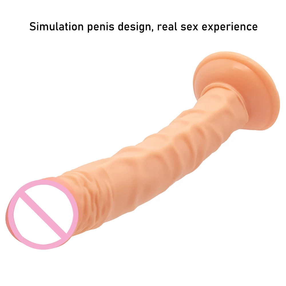Реалистичный искусственный мягкий пенис 9 84 дюйма с присоской гибкий Фаллос