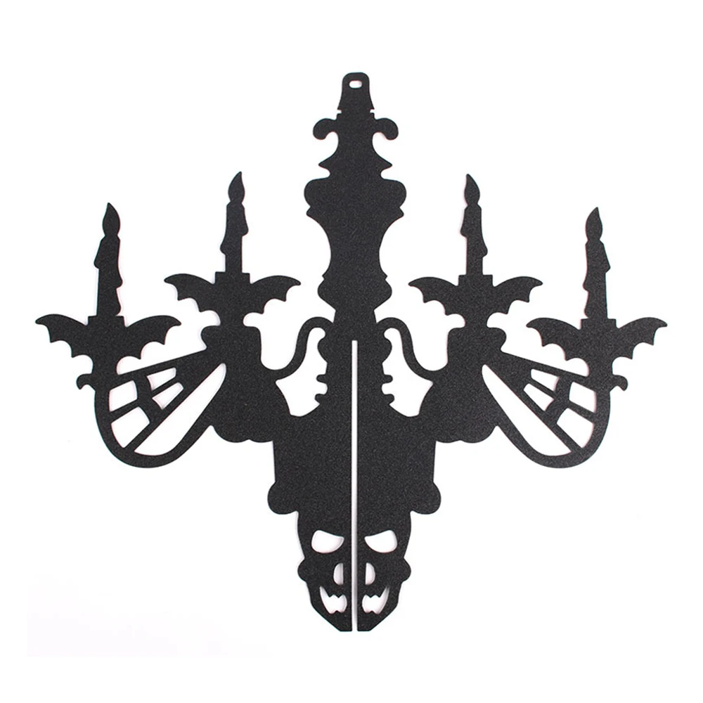 Блестящая бумага для Хэллоуина 3D люстра в виде скелета подвесные украшения