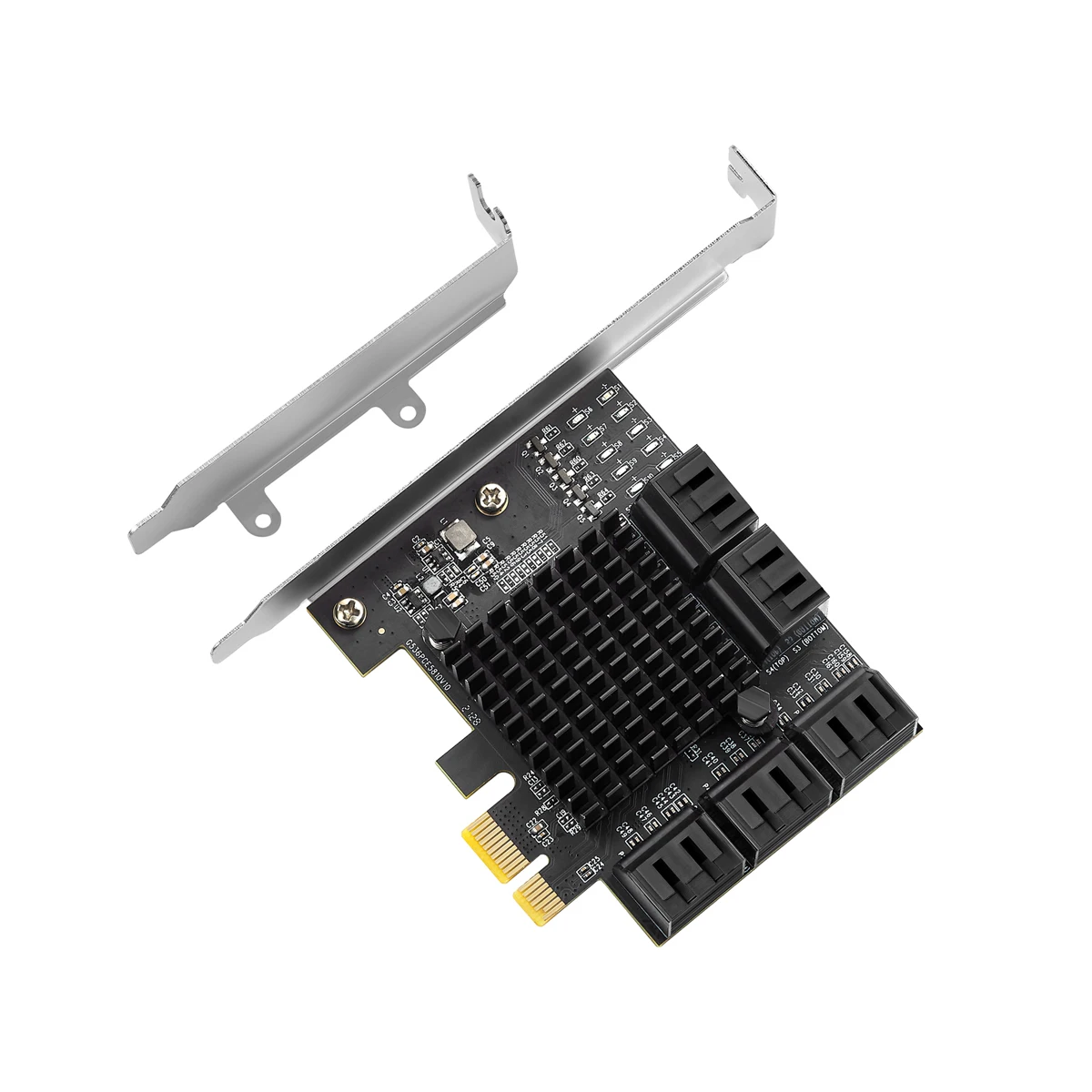 IOCREST PCIe gen3 x1 на 10 портов контроллер 6G SATA III 3 0 Расширительная плата без Raid