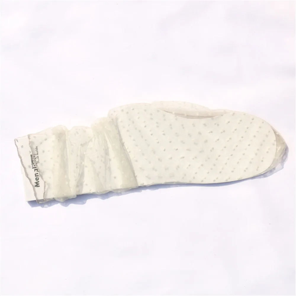 

1 Pair Of Fashion Summer Socks Ultrathin Silk Socks Sweat-absorbent Lace Women Socks Elastic Short Socks For Lady