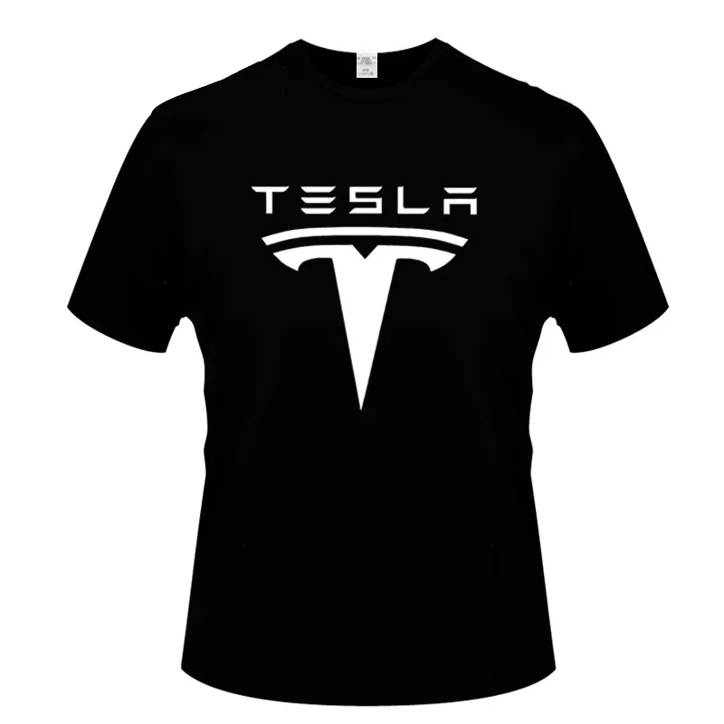 

New Tesla Men T Shirts Short Sleeve Printed T-shirt men bottoming shirt solid color Casual clothes Male Tops & Tees