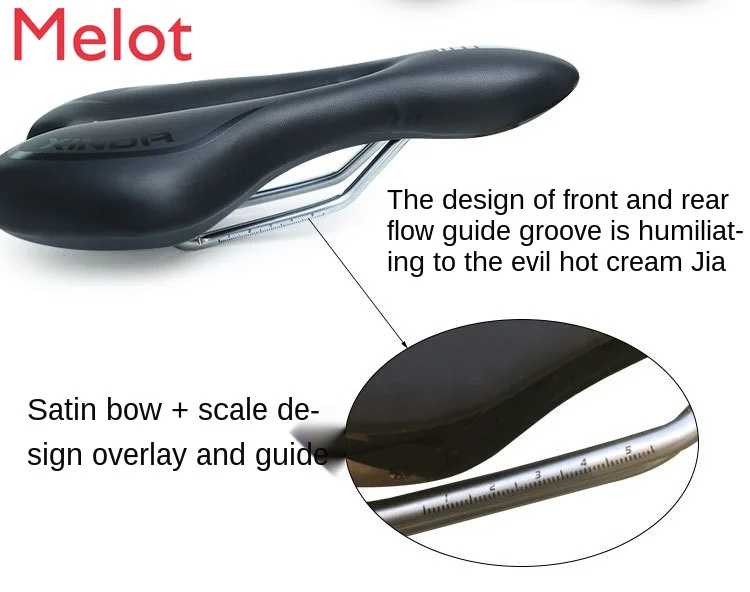 

Bike Saddle Thick Silicone Saddle Mountain Bike Seat Cushion Comfortable Soft Elastic Reflective Cushion Bicycle Accessories