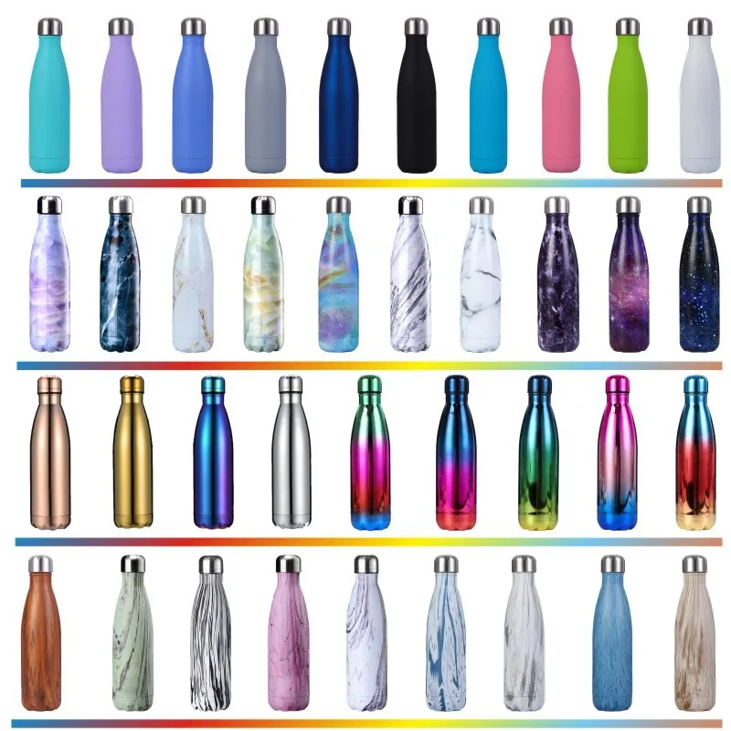 

Portable Insulation 304 Stainless Steel Cola Bottle 500ml Large Capacity Outdoor Thermos Cycling Sports Bottle Bowling Cup