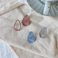 new trend color paint irregular stud earrings geometric frosted asymmetrical stud earrings for women girls fashion jewelry gift