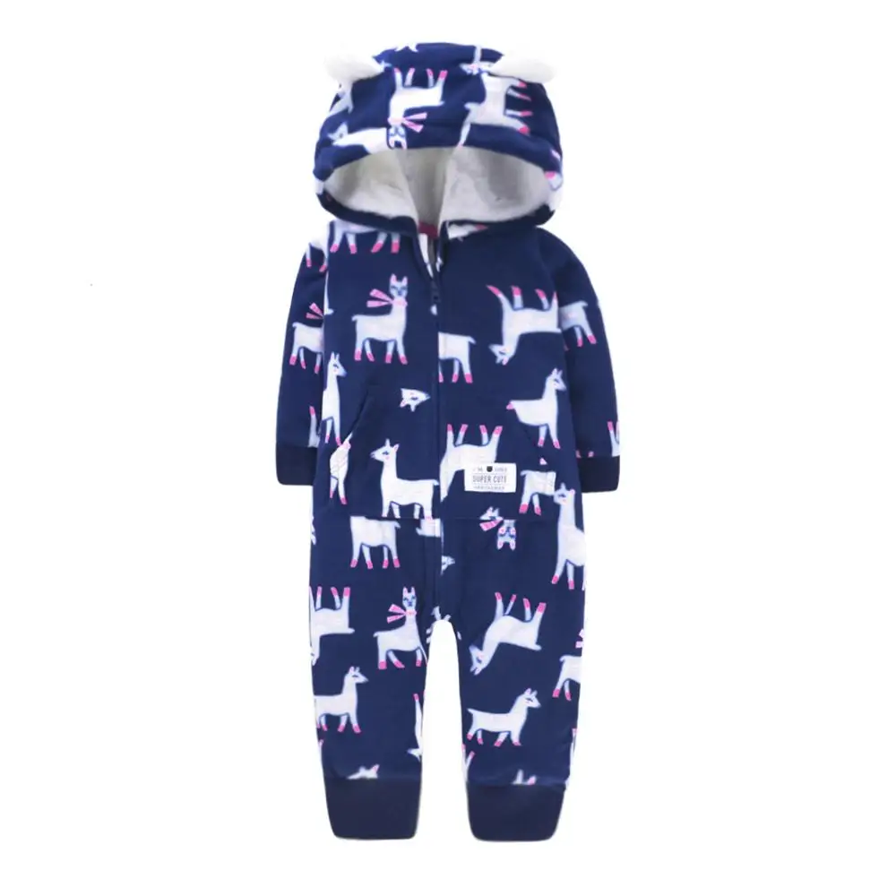 Комбинезон детский флисовый на молнии с капюшоном |