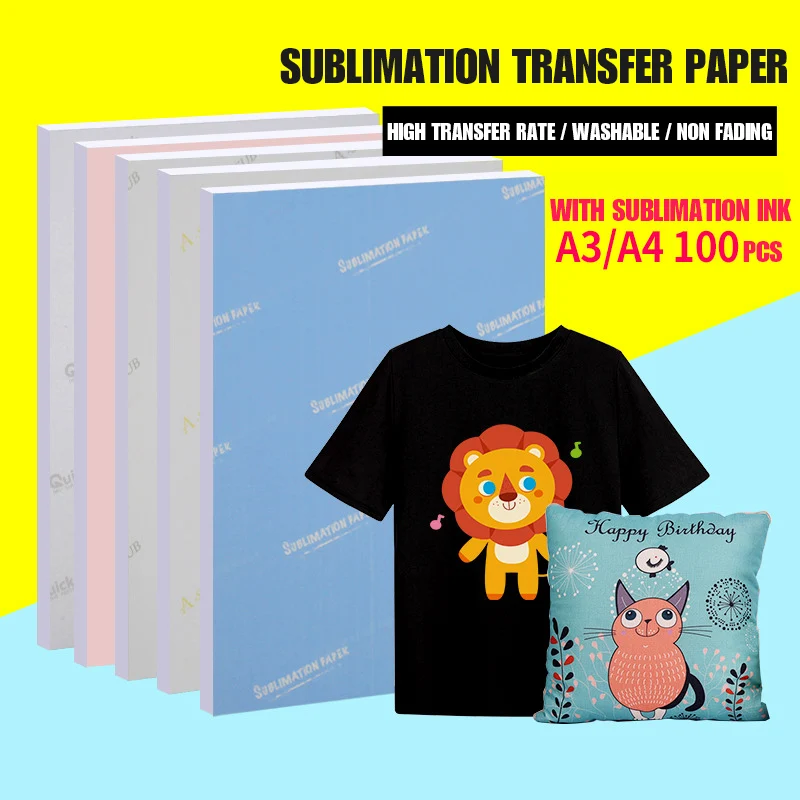 A4/a3 сублимационная переводная бумага моющаяся не выцветает яркий цвет подходит