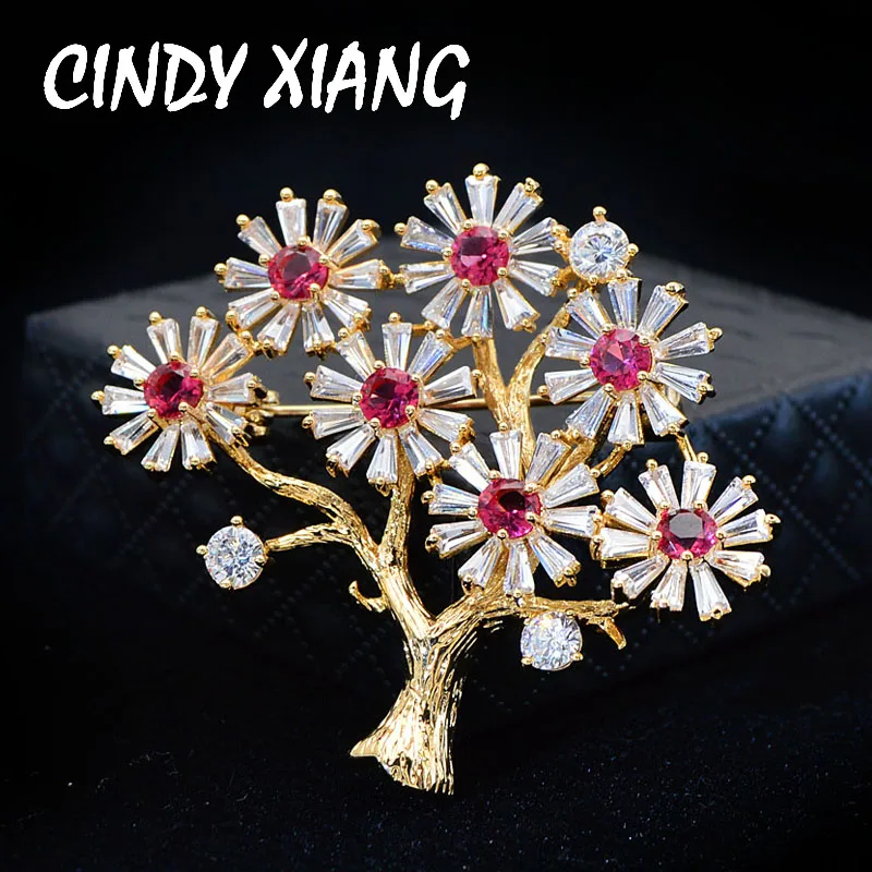 Женская свадебная брошь CINDY XIANG разноцветная с фианитом|Броши| |