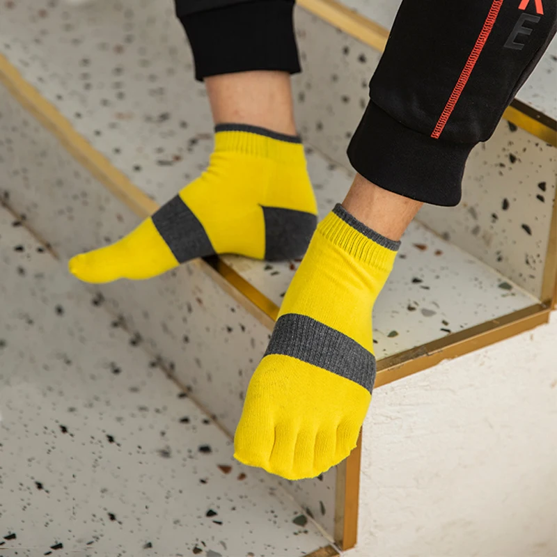 5 пар мужские носки с пятью пальцами для бега спортивные хлопковые мягкие дышащие