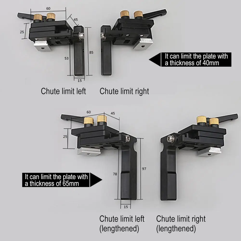 

Woodworking Scale Chute Stopper Miter Track Stop T-Tracks Alloy 6061 Aluminum K7T9