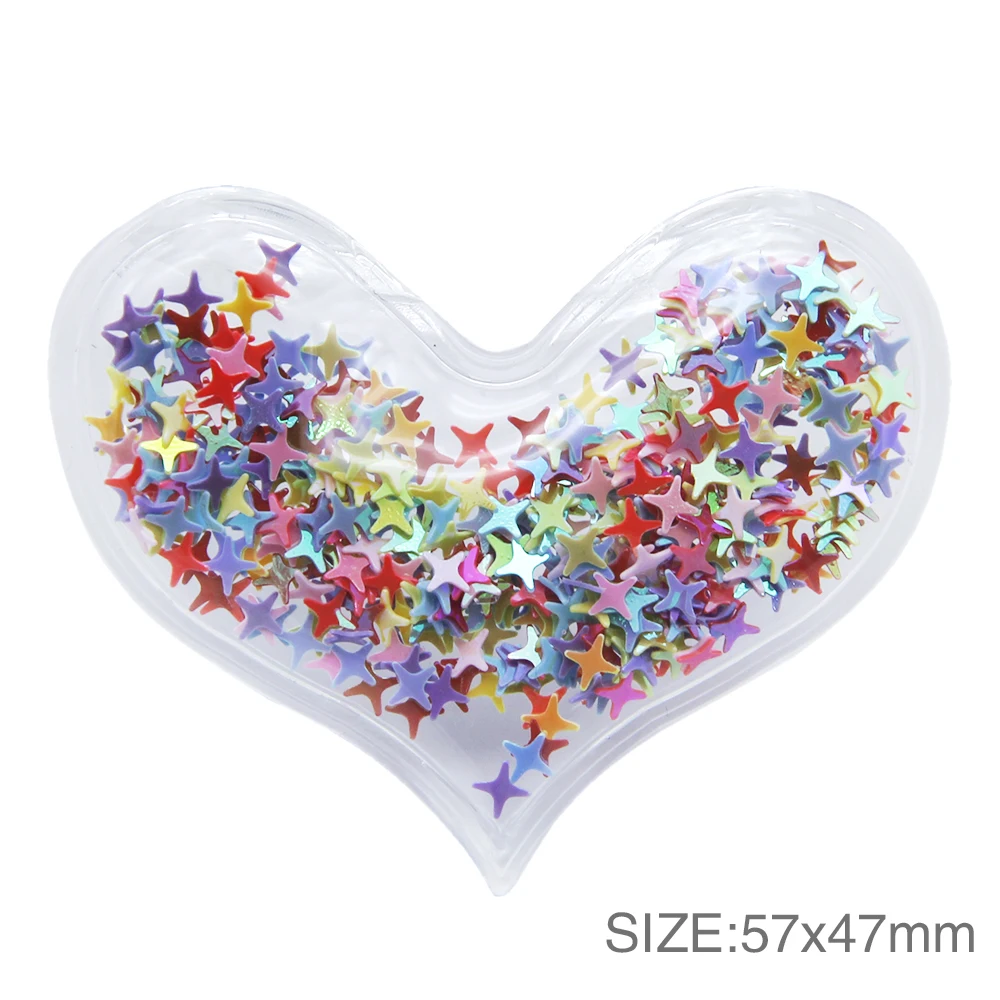 52x65mm Давид аксессуары 5 шт. прозрачный пластиковый пакет с красочными блёстками Сделай Сам заколка для волос аксессуары для рукоделия декор, 5Yc7344 - Цвет: 52x65mm
