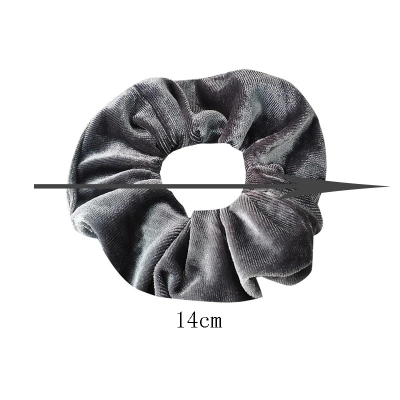 

New Arrival Women's Winter Velvet Hair Scrunchies Hair Tie Hair Accessories Lady's Ponytail Holder Solid Color Large Hair Ring