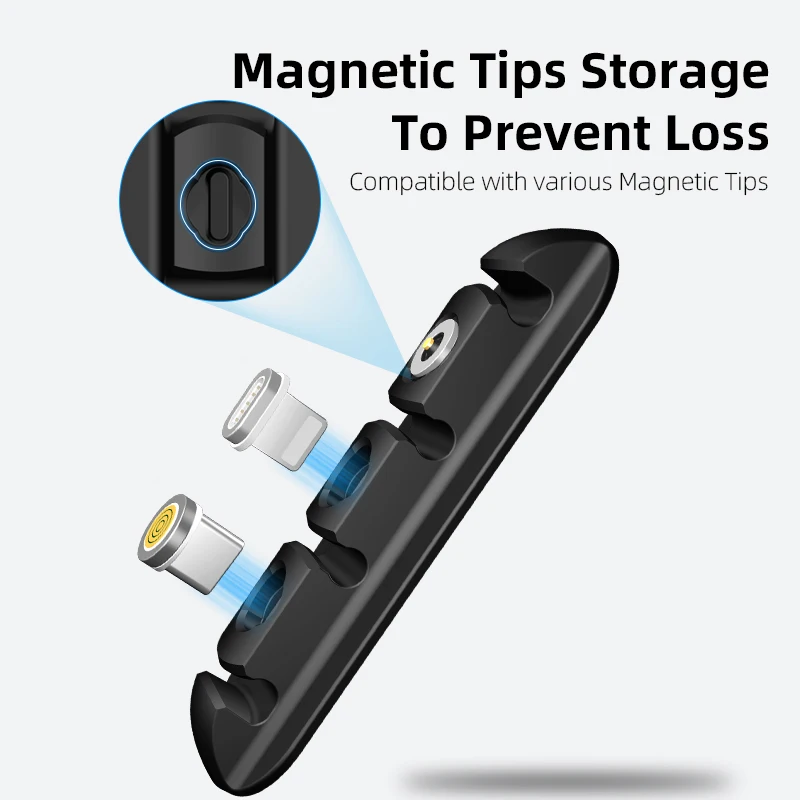 Cable Organizer Silicone Magnetic Plug Case Box USB Cable Winder Desktop Tidy Management Clips Holder For Mouse Earphone Wire