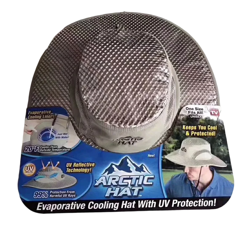 Полярная шляпа охлаждающая с УФ-защитой как видно по телевизору новая со льдом