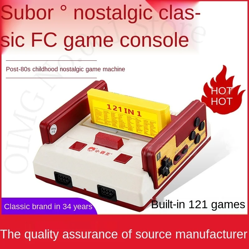 

D99 Game Console Home TV FC NES Retro Nostalgic Classic Double Handle Card Game Machine