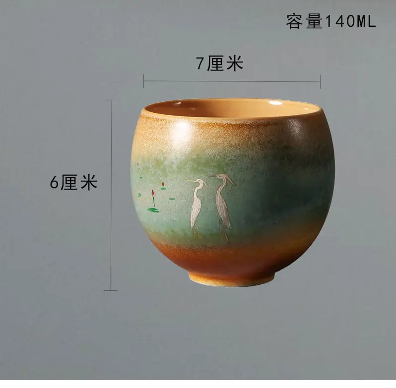 

Traditional Chinese Tea Cups Small Creative Cute Ceramic Teacup Handpainted Celadon Crockery Xicara Kitchen Supplies EB50CB