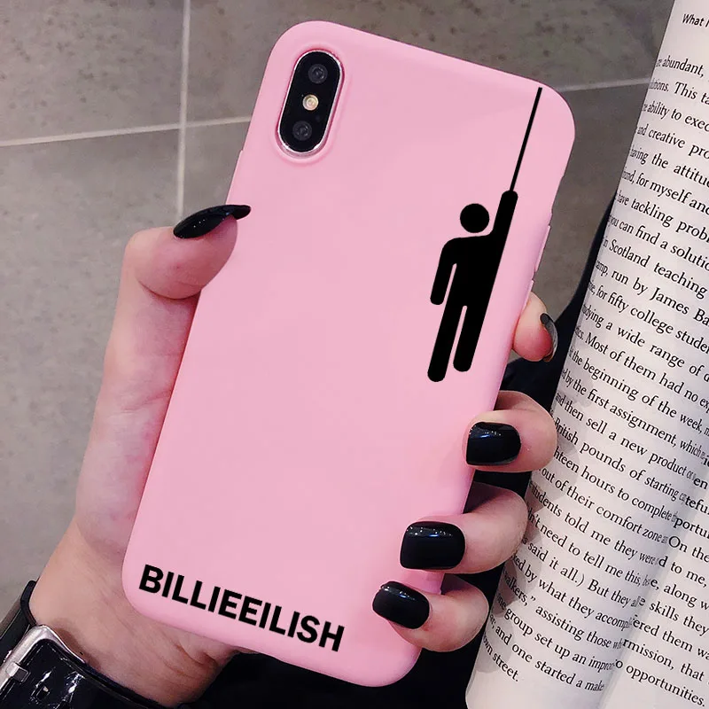 Billie Eilish чехол с логотипом для Xiaomi Redmi Note 8 7 6 5 5A 4 4X K20 Pro силиконовый чехол Мягкий защитный чехол из ТПУ для телефона - Цвет: P1Pink