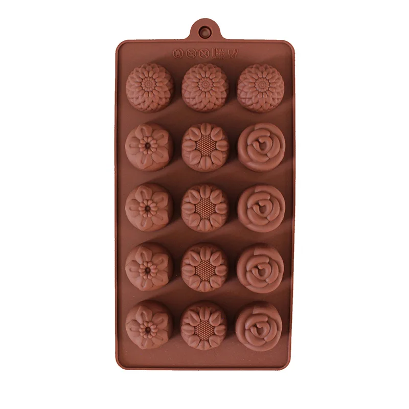 Силиконовая модель ручной работы 15 с 4 различными цветами формы для печенья