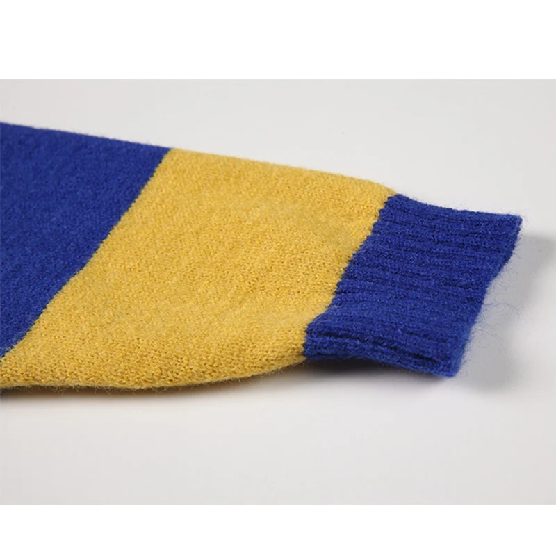 Женский кардиган вязаный Модный корейский шерстяной свитер в полоску для женщин