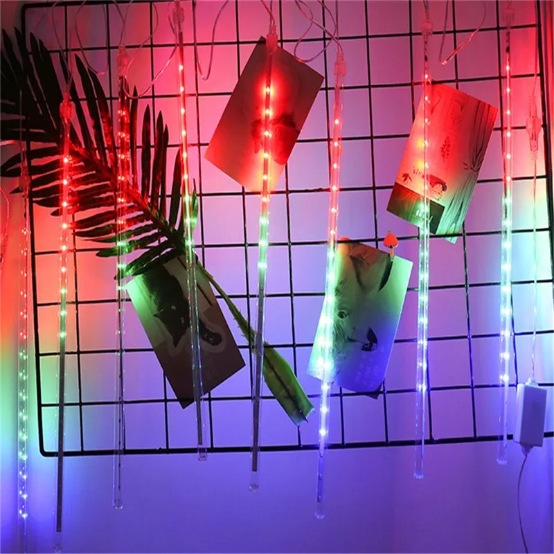 Световые нити светодиодные водонепроницаемые для уличного декора 20/30/50 см|shower rain