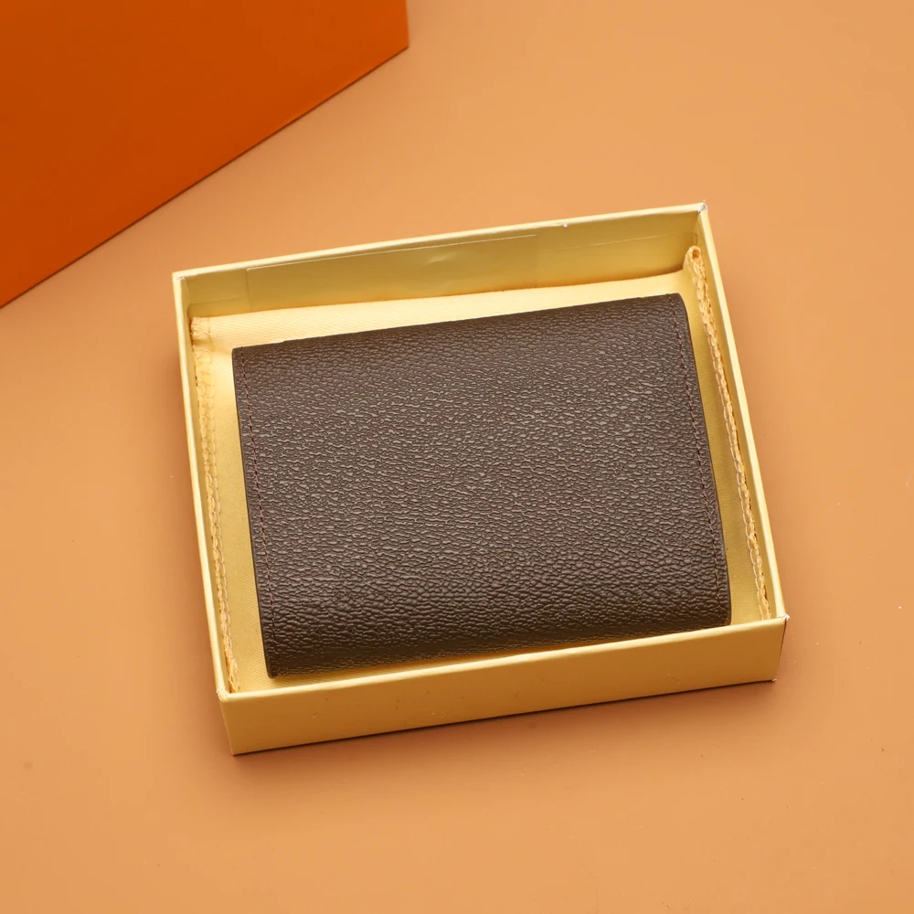 

Luxury Designer Women's Purse Credit Card Bag Fashion Print High Quality Leather Foldable Purse With Gift Box And Dust Bag