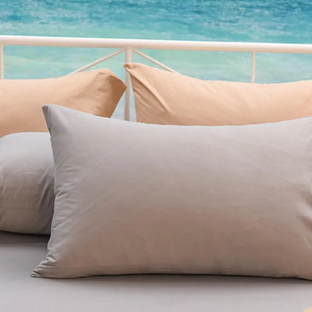 

Soft 1 Pair Durable Cozy Ambience Cushion Case Comfortable Throw Pillow Case Clear Texture for Living Room