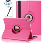 Кожаный смарт-чехол для iPad 2020, чехол для iPad 10,2 7-го 8-го поколения A2270A2428A2429A2430A2197A2198 с поворотом на 360 градусов