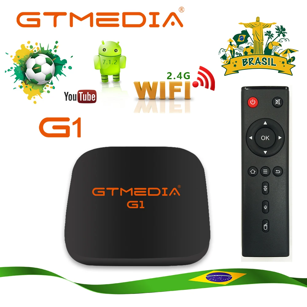Мини приставка смарт ТВ GTMEDIA G1 PK X96 Android 7 1 четырехъядерный процессор Amlogic S905W 2 4 ГГц