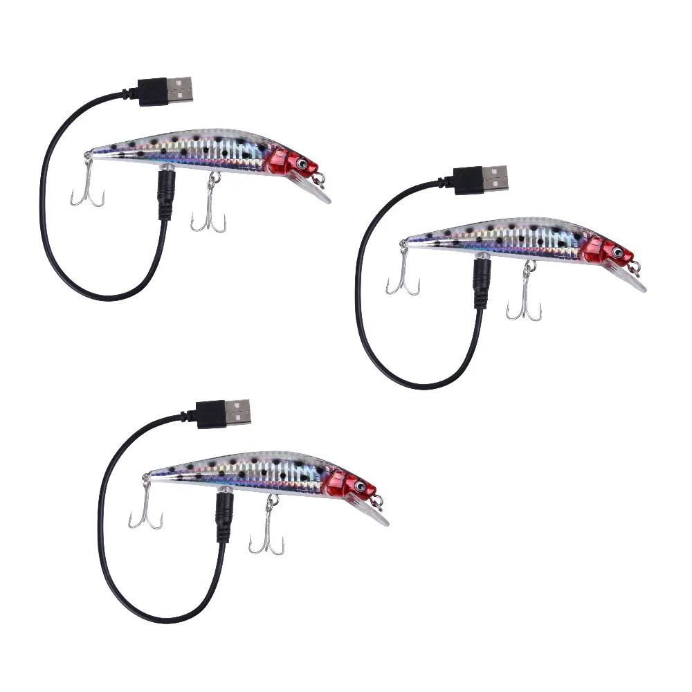 USB Перезаряжаемый светодиодный подкручивающий приманка для рыбы электрическая