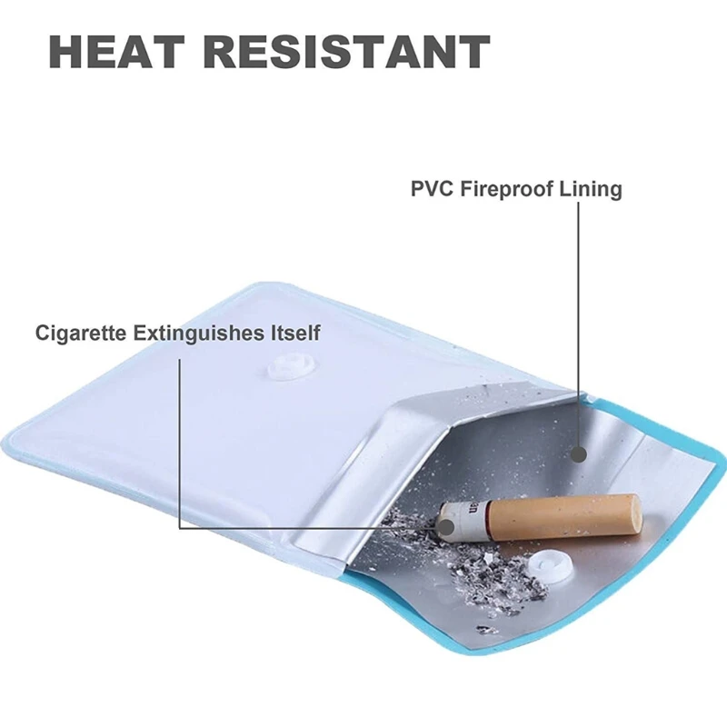 

5 Pack Assorted Portable Small Smell Proof Cigarette Ash Pouch Compact Fireproof PVC Odorless Ashtray Pocket Bags Kit