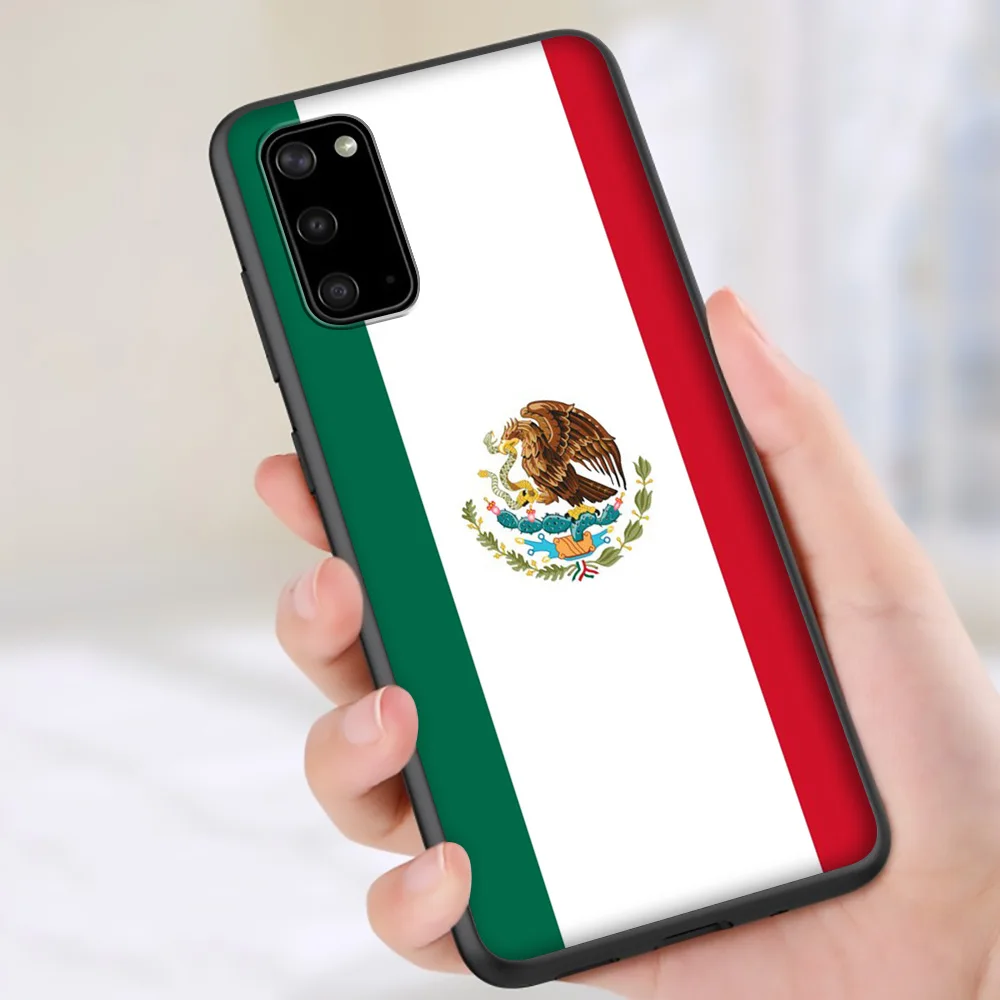 LS128 флаг Мексики черный мягкий чехол для Samsung A6 A7 A8 A9 A01 A02S A03S A10S A20S A30S A40S A50S A70 A11 A12 Plus