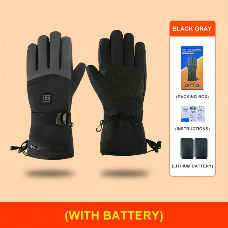 

Cold Heating Gloves Men Women Heated Full Finger Gloves Outdoor Skiing Riding Thickening Electric Heating Gloves Touch Screen