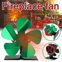 5 blade fireplace heat powered stove fan wood burner fireplace quiet home efficient heat distribution christmas decorations