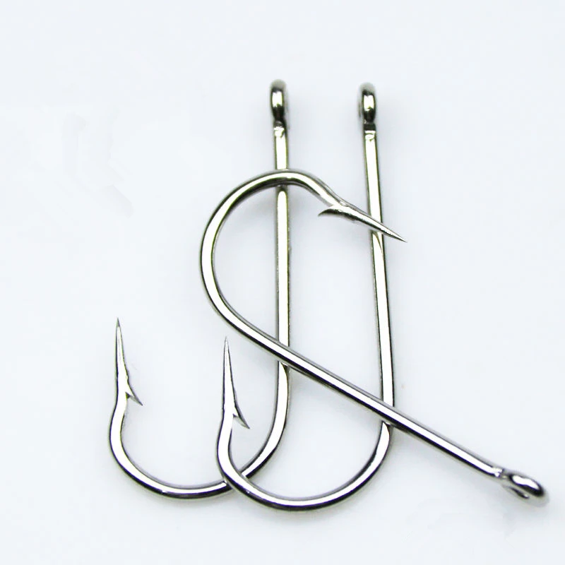 50Pcs High Carbon Steel Long Handle Fish Hook With Barbed Use For Eel Carp Grass Carp Fishing Bait